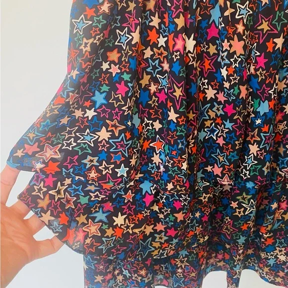 Jcrew kaleidoscope star tiered mini skirt. Sz 0 - Picture 3 of 6